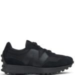 New Balance 327 Black White Tongue Logo