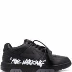 OFF-WHITE Out Of Office OOO ?For Walking? Low Tops Black White